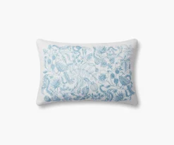Aviary Embroidered Lumbar Pillow|RIFLE PAPER Co. Online