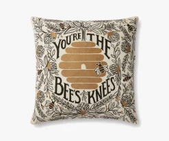 Bee’s Knees Embroidered Pillow|RIFLE PAPER Co. Best