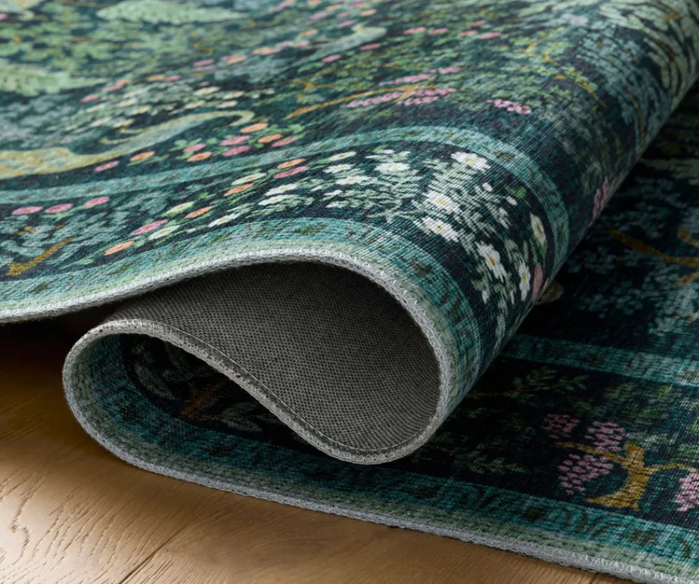 Canopy Peacock Forest Printed Rug|RIFLE PAPER Co. Sale