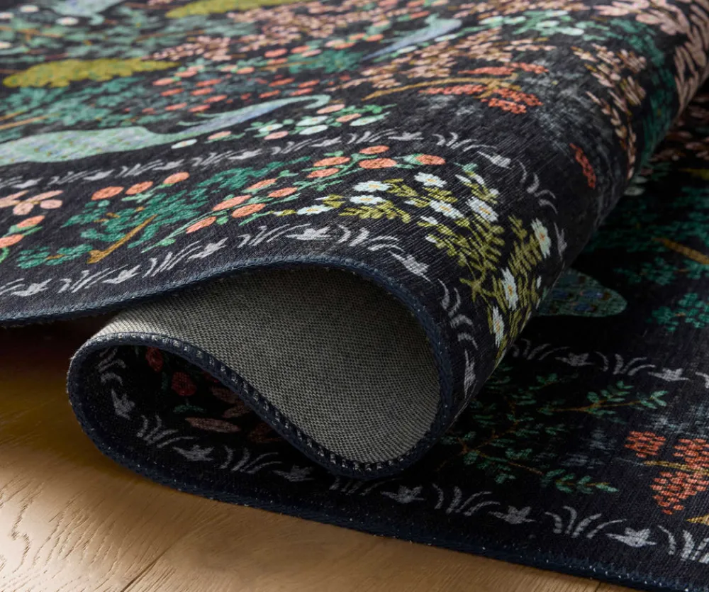 Canopy Peacock Forest Printed Rug|RIFLE PAPER Co. New