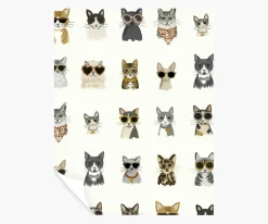 Cool Cats Peel & Stick Wallpaper Sample|RIFLE PAPER Co. Discount