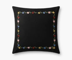 Curio Border Embroidered Pillow|RIFLE PAPER Co. Online