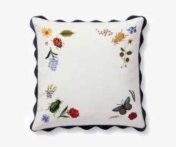 Curio Vignette Embroidered Pillow|RIFLE PAPER Co. Sale