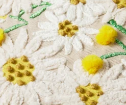 Daisies Embroidered Pillow|RIFLE PAPER Co. Clearance