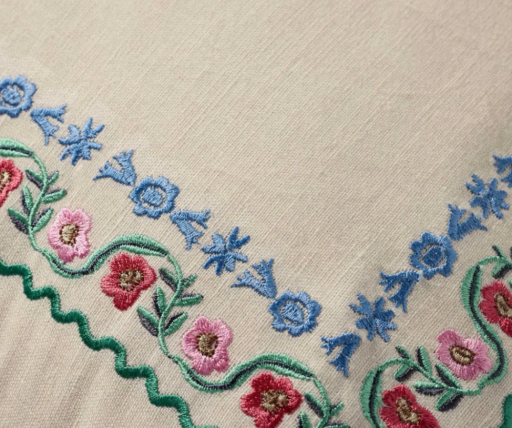 Delphine Border Embroidered Pillow|RIFLE PAPER Co. Clearance