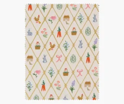 Easter Lattice Canvas Metallic Fabric|RIFLE PAPER Co. Hot