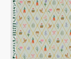 Easter Lattice Canvas Metallic Fabric|RIFLE PAPER Co. Fashion