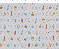 Easter Lattice Canvas Metallic Fabric|RIFLE PAPER Co. Discount