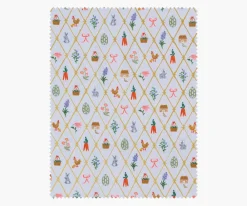 Easter Lattice Cotton Metallic Fabric|RIFLE PAPER Co. New