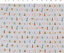 Easter Lattice Cotton Metallic Fabric|RIFLE PAPER Co. New