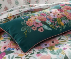 Embroidered Lumbar Pillow Cover|RIFLE PAPER Co. Online