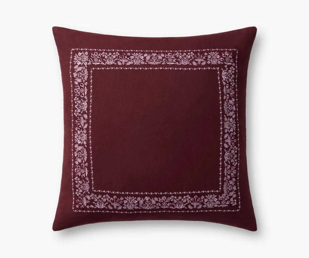 Estee Border Embroidered Pillow|RIFLE PAPER Co. Discount