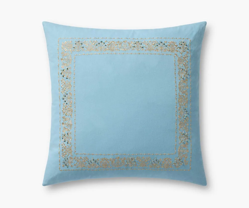 Estee Border Embroidered Pillow|RIFLE PAPER Co. Online