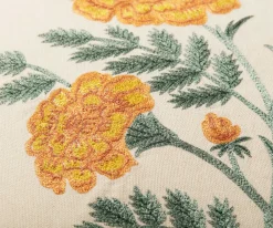 French Marigold Embroidered Pillow|RIFLE PAPER Co. Sale