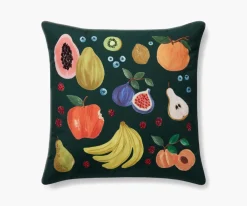 Fruit Stand Embroidered Pillow|RIFLE PAPER Co. Hot