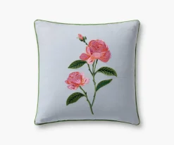 Garden Rose Embroidered Pillow|RIFLE PAPER Co. Clearance