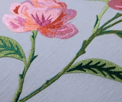 Garden Rose Embroidered Pillow|RIFLE PAPER Co. Clearance