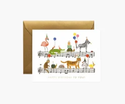 Happy Birthday Song Greeting Card|RIFLE PAPER Co. Clearance