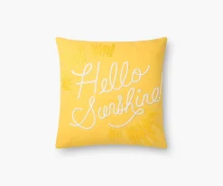Hello Sunshine Embroidered Pillow|RIFLE PAPER Co. Hot