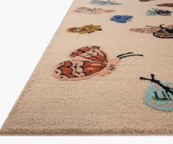Highgrove Butterfly House Wool Hooked Rug|RIFLE PAPER Co. Clearance