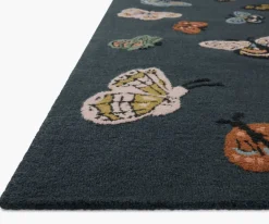 Highgrove Butterfly House Wool Hooked Rug|RIFLE PAPER Co. Sale