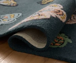 Highgrove Butterfly House Wool Hooked Rug|RIFLE PAPER Co. Sale