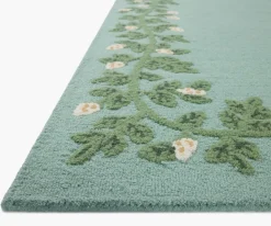 Highgrove Climbing Vines Wool Hooked Rug|RIFLE PAPER Co. Hot