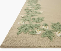 Highgrove Climbing Vines Wool Hooked Rug|RIFLE PAPER Co. Discount