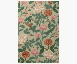 Highgrove Roses Wool Hooked Rug|RIFLE PAPER Co. Outlet