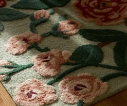 Highgrove Roses Wool Hooked Rug|RIFLE PAPER Co. Outlet