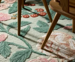 Highgrove Roses Wool Hooked Rug|RIFLE PAPER Co. Outlet