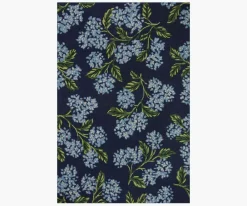 Joie Hydrangea Wool-Hooked Rug|RIFLE PAPER Co. Clearance