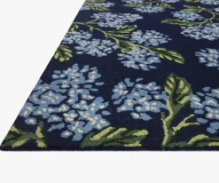 Joie Hydrangea Wool-Hooked Rug|RIFLE PAPER Co. Clearance