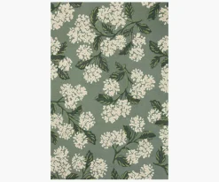Joie Hydrangea Wool-Hooked Rug|RIFLE PAPER Co. Clearance