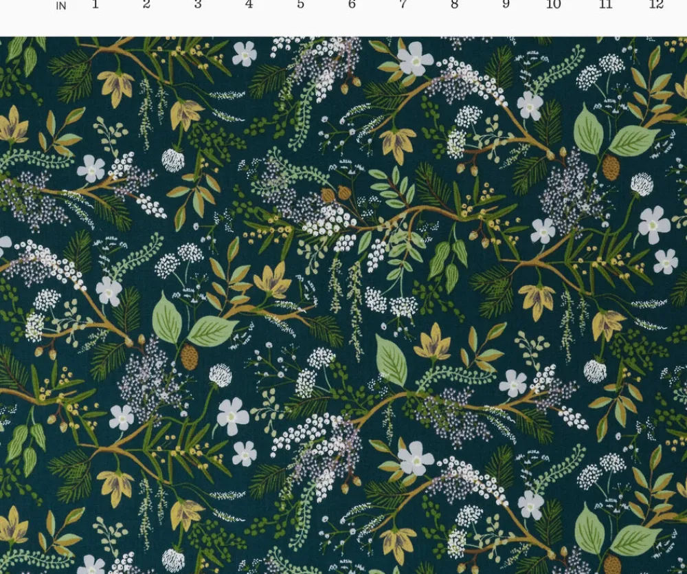 Juniper Forest Cotton Fabric|RIFLE PAPER Co. Clearance