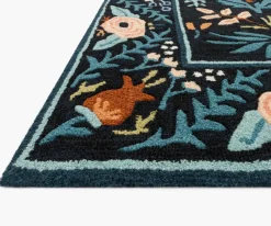 Les Fleurs Lourdes Wool-Hooked Rug|RIFLE PAPER Co. Discount