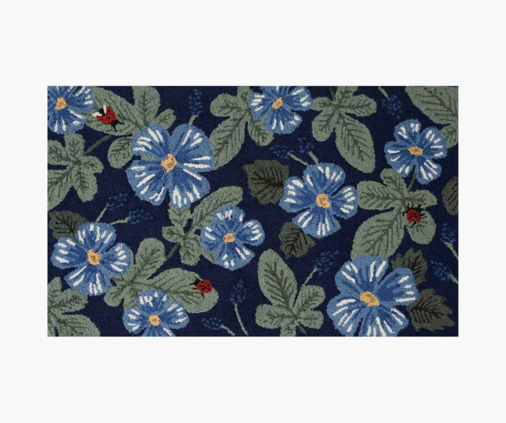 Minnie Fig Leaf Wool-Hooked Rug|RIFLE PAPER Co. Outlet