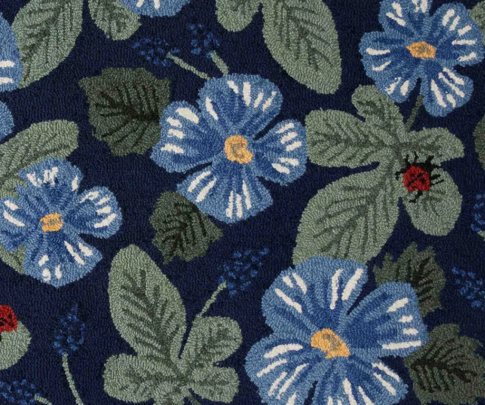 Minnie Fig Leaf Wool-Hooked Rug|RIFLE PAPER Co. Outlet