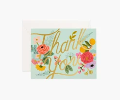 Mint Garden Thank You Greeting Card|RIFLE PAPER Co. Discount
