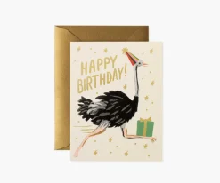 Ostrich Birthday Greeting Card|RIFLE PAPER Co. Sale