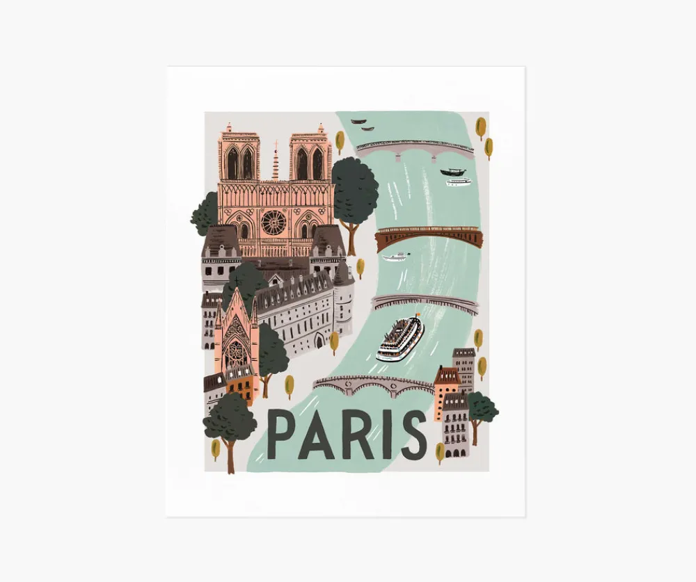 Paris World Traveler Art Print|RIFLE PAPER Co. Clearance