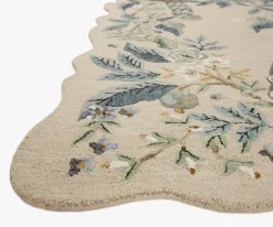 Peacock Wool-Hooked Rug|RIFLE PAPER Co. Clearance