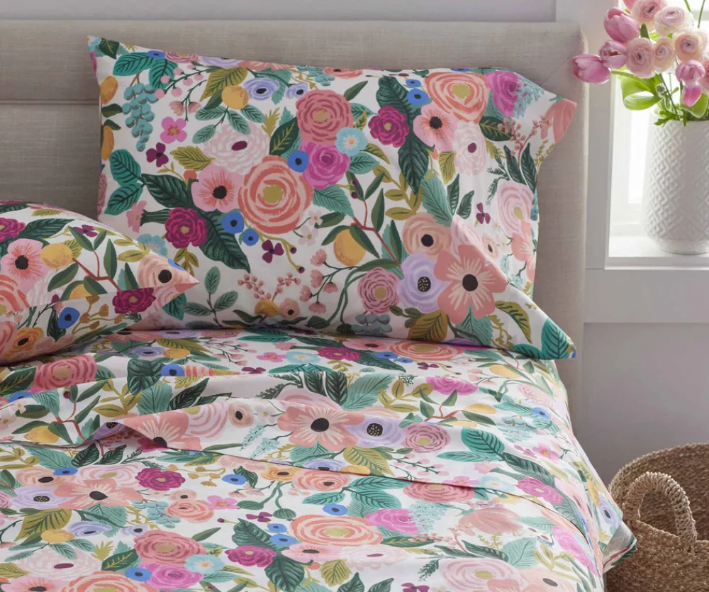 Percale Flat Sheet|RIFLE PAPER Co. Hot