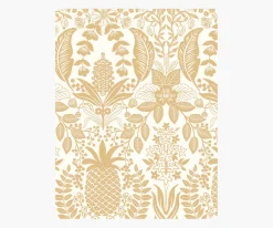 Pineapple Damask Wallpaper Sample|RIFLE PAPER Co. Fashion