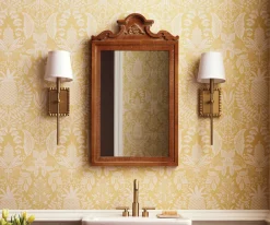 Pineapple Damask Wallpaper Sample|RIFLE PAPER Co. Clearance