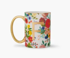 Porcelin Monogrm Mug|RIFLE PAPER Co. Fashion