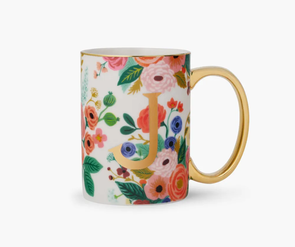 Porcelin Monogrm Mug|RIFLE PAPER Co. Fashion