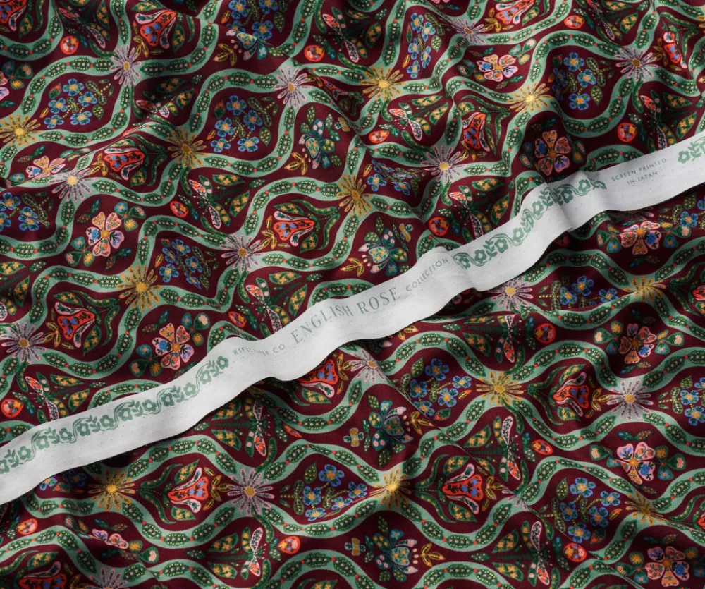 Posy Cotton Metallic Fabric|RIFLE PAPER Co. Discount