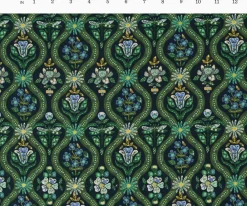 Posy Cotton Metallic Fabric|RIFLE PAPER Co. Discount
