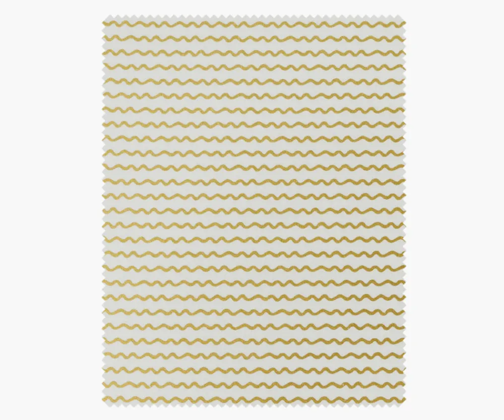 Rickrack Cotton Metallic Fabric|RIFLE PAPER Co. Clearance